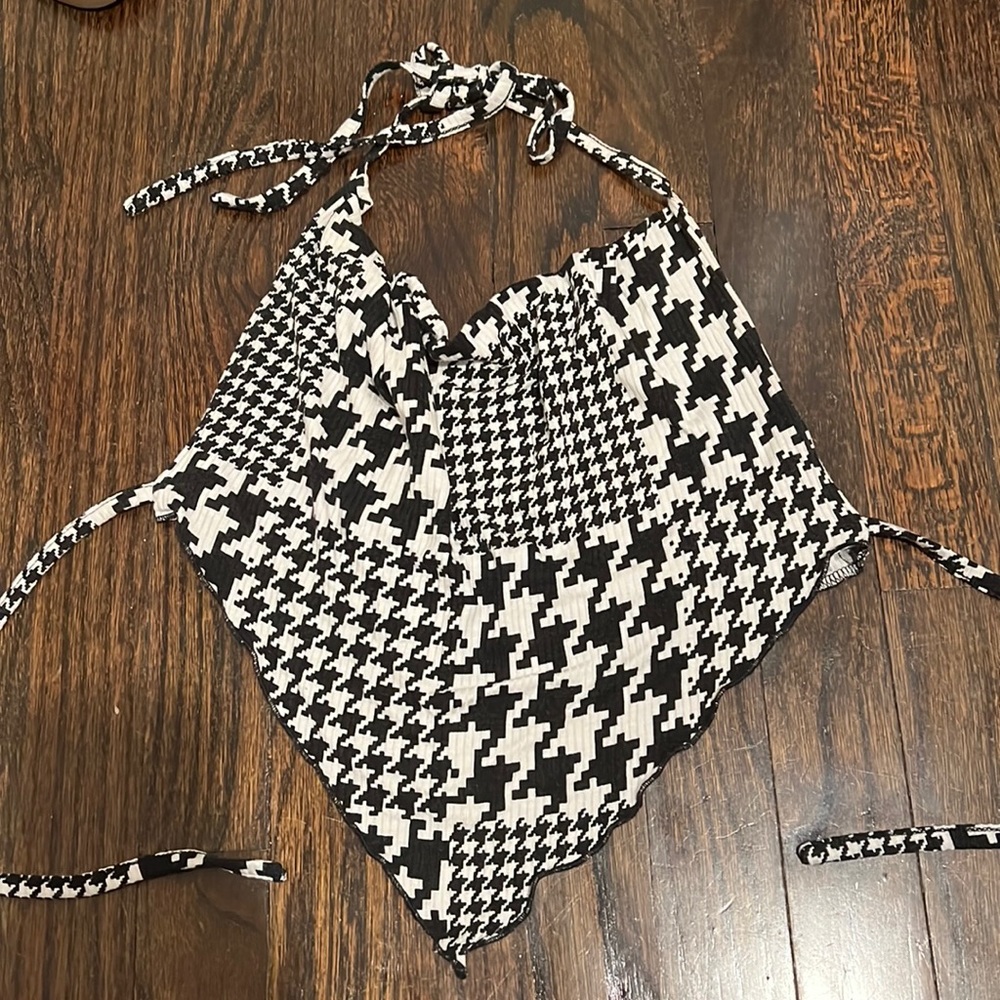 Open back tie top